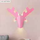 GobekUsa Modern Nordic Antler Sconce Light, Grey/Pink Metal Wall Mount Fixture, 11"/15" Wide