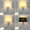 GobekUsa Elegant Fabric Wall Lamp for Bedside Reading in Modern Nordic Style