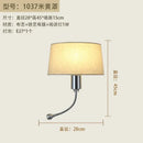 GobekUsa Elegant Fabric Wall Lamp for Bedside Reading in Modern Nordic Style