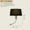 GobekUsa Elegant Fabric Wall Lamp for Bedside Reading in Modern Nordic Style