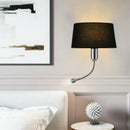 GobekUsa Elegant Fabric Wall Lamp for Bedside Reading in Modern Nordic Style