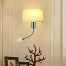 GobekUsa Elegant Fabric Wall Lamp for Bedside Reading in Modern Nordic Style