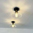 GobekUsa Clear Glass LED Ceiling Lamp Copper Socket Modern Nordic Style Lighting