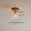 GobekUsa Clear Glass LED Ceiling Lamp Copper Socket Modern Nordic Style Lighting