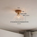 GobekUsa Clear Glass LED Ceiling Lamp Copper Socket Modern Nordic Style Lighting