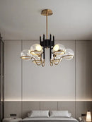 GobekUsa Clear Glass Ball Ceiling Pendant Lights Luxury Nordic Pendant Lamp Black Gold Dimmable
