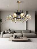 GobekUsa Clear Glass Ball Ceiling Pendant Lights Luxury Nordic Pendant Lamp Black Gold Dimmable
