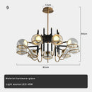 GobekUsa Clear Glass Ball Ceiling Pendant Lights Luxury Nordic Pendant Lamp Black Gold Dimmable