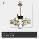 GobekUsa Clear Glass Ball Ceiling Pendant Lights Luxury Nordic Pendant Lamp Black Gold Dimmable