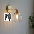 GobekUsa Glass Ball Wall Lamp Sconce Modern Nordic Sconce Lighting for Bedroom Mirror