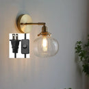 GobekUsa Glass Ball Wall Lamp Sconce Modern Nordic Sconce Lighting for Bedroom Mirror