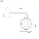 GobekUsa Glass Ball Wall Lamp Sconce Modern Nordic Sconce Lighting for Bedroom Mirror