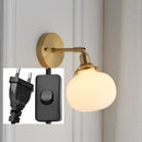 GobekUsa Glass Ball Wall Lamp Sconce Modern Nordic Sconce Lighting for Bedroom Mirror