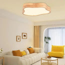 GobekUsa Cloud Shape Wooden LED Ceiling Light for Modern Nordic Home Living Room Surface Fixture