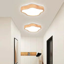 GobekUsa Cloud Shape Wooden LED Ceiling Light for Modern Nordic Home Living Room Surface Fixture