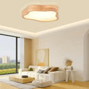 GobekUsa Cloud Shape Wooden LED Ceiling Light for Modern Nordic Home Living Room Surface Fixture