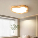 GobekUsa Cloud Shape Wooden LED Ceiling Light for Modern Nordic Home Living Room Surface Fixture
