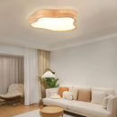 GobekUsa Cloud Shape Wooden LED Ceiling Light for Modern Nordic Home Living Room Surface Fixture