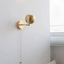 GobekUsa Copper Wall Light with Pull Chain Switch, Modern Nordic Design