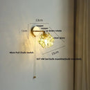 GobekUsa Copper Wall Light with Pull Chain Switch, Modern Nordic Design