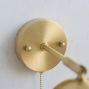 GobekUsa Copper Wall Light with Pull Chain Switch, Modern Nordic Design