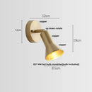 GobekUsa Copper Wall Light with Pull Chain Switch, Modern Nordic Design