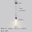 GobekUsa Copper Wall Lamp: Modern Nordic Marble Pendant Light for Living Room & Bedroom