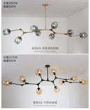 GobekUsa Modern Nordic Glass Chandeliers LED Ceiling Lamps