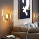 GobekUsa Modern Nordic All Copper Led  Butterfly Wall Lamp