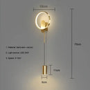 GobekUsa Gold LED Wall Light 24W Modern Nordic Wall Lamp for Home Decor