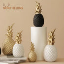 Modern nordic gold & white golden pineapple figurine living room decor by Decorbites
