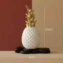 Modern nordic gold & white golden pineapple figurine living room decor by Decorbites
