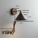 GobekUsa LED Wall Sconce Walnut Wood Rotate Stair Light Fixture Modern Nordic Design