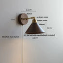 GobekUsa LED Wall Sconce Walnut Wood Rotate Stair Light Fixture Modern Nordic Design