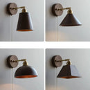 GobekUsa LED Wall Sconce Walnut Wood Rotate Stair Light Fixture Modern Nordic Design