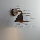 GobekUsa LED Wall Sconce Walnut Wood Rotate Stair Light Fixture Modern Nordic Design