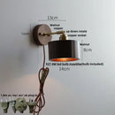 GobekUsa LED Wall Sconce Walnut Wood Rotate Stair Light Fixture Modern Nordic Design