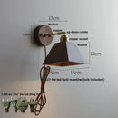 GobekUsa LED Wall Sconce Walnut Wood Rotate Stair Light Fixture Modern Nordic Design