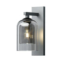 GobekUsa Nordic Grey Finish Glass Dome Wall Lamp: Elegant Smokey Blown Glass Sconce Lighting for Corridor