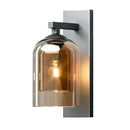GobekUsa Nordic Grey Finish Glass Dome Wall Lamp: Elegant Smokey Blown Glass Sconce Lighting for Corridor