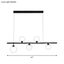 GobekUsa Modern Nordic LED Chandelier with Warm/White Light and Linear Metal Design, Available in 3 Sizes: 31.5"/39"/47