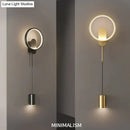 GobekUsa Modern Nordic LED Wall Lamp For Bedroom Black/Gold