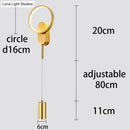 GobekUsa Modern Nordic LED Wall Lamp For Bedroom Black/Gold