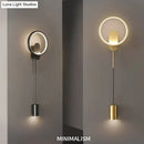 GobekUsa Modern Nordic LED Wall Lamp For Bedroom Black/Gold