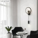 GobekUsa Modern Nordic LED Wall Lamp For Bedroom Black/Gold