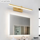 GobekUsa Modern Nordic LED Wall Lamp for Stylish Bathroom Vanity - White/Wood, 16"/19.5" Wide