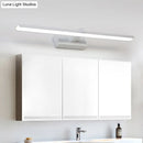 GobekUsa Modern Nordic LED Wall Lamp for Stylish Bathroom Vanity - White/Wood, 16"/19.5" Wide
