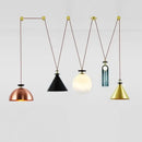 GobekUsa Glass Chandelier: Nordic Minimalist Adjustable LED Decorative Suspension Lamps