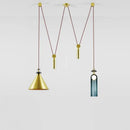 GobekUsa Glass Chandelier: Nordic Minimalist Adjustable LED Decorative Suspension Lamps