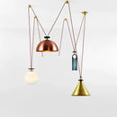 GobekUsa Glass Chandelier: Nordic Minimalist Adjustable LED Decorative Suspension Lamps